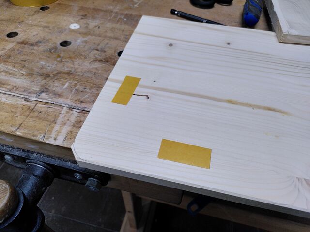 Two pieces of double sided tape to hold the jig